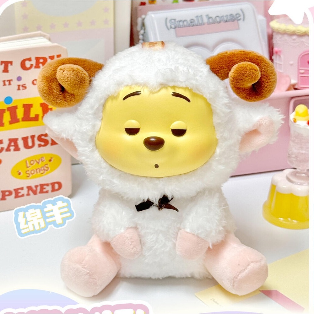 New Miniso Winnie the Pooh Confirmed Sheep Plush Vinyl Open Box